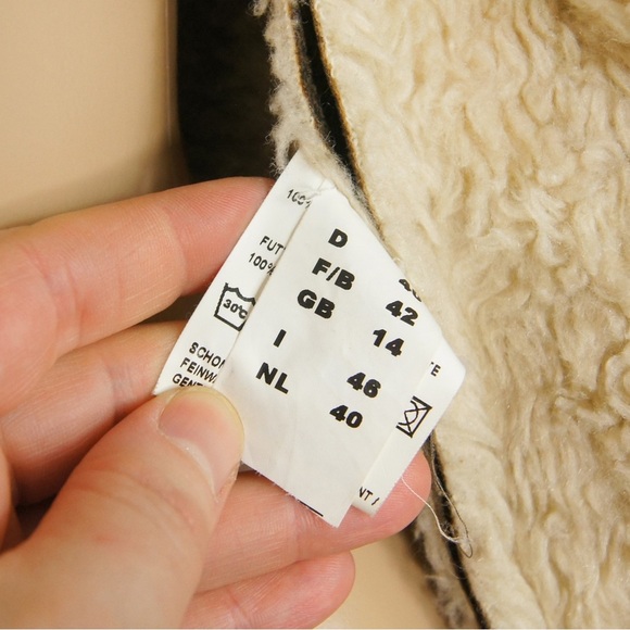 Vintage Ross Mayer Brown Faux Suede Leather Fur Embroidered Sherpa Buckle Jacket - Picture 7 of 7